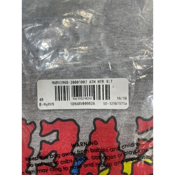 MARVEL The Panther Battle Pose T-shirt‎ Men's XLT Grey Graphics Crew Neck NWT - Picture 7 of 12